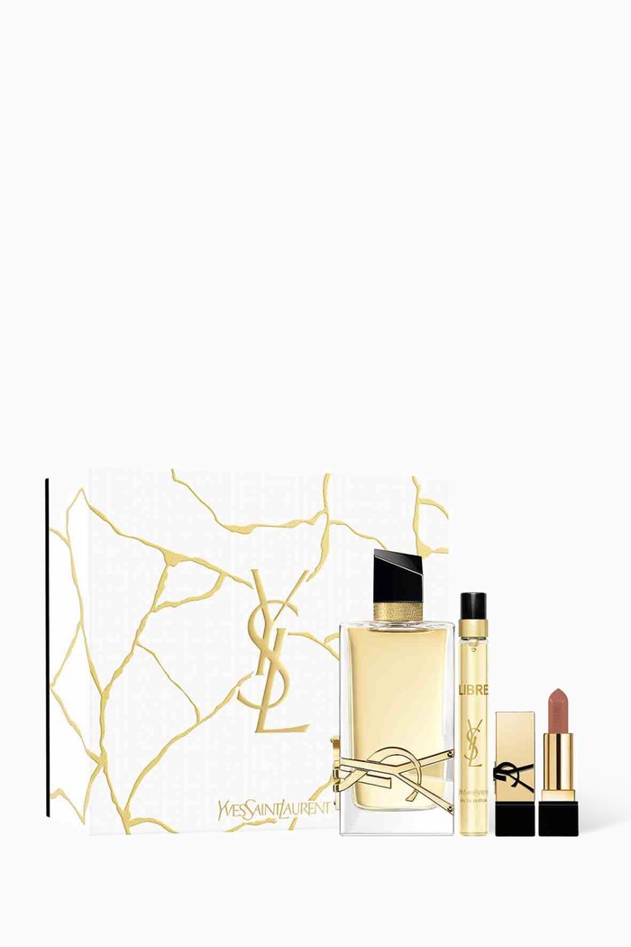 

Libre Eau De Parfum Spray & Rouge Pur Couture Lipstick 21 Gift Set, Colourless