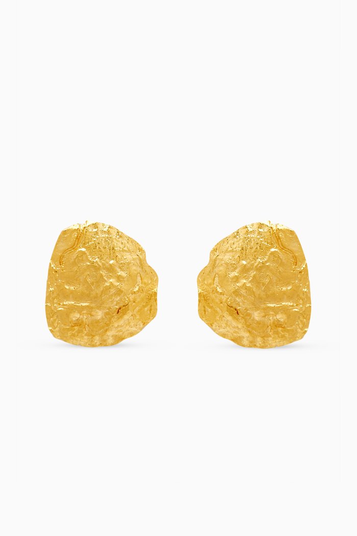 

Thalassa Shell Earrings in 24kt Gold-plated Brass