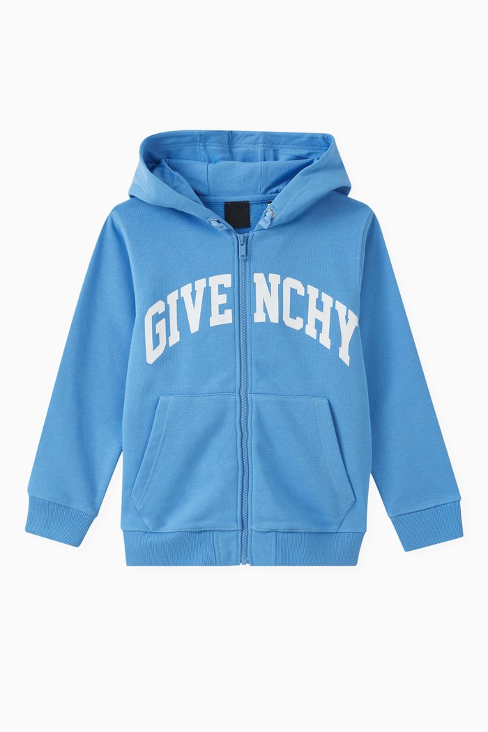 

Logo-print Jacket in Cotton-blend, Blue
