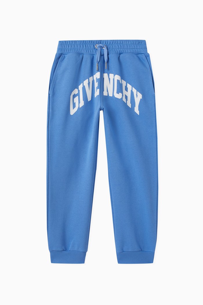 

Logo-print Tapered Sweatpants in Cotton-blend, Blue