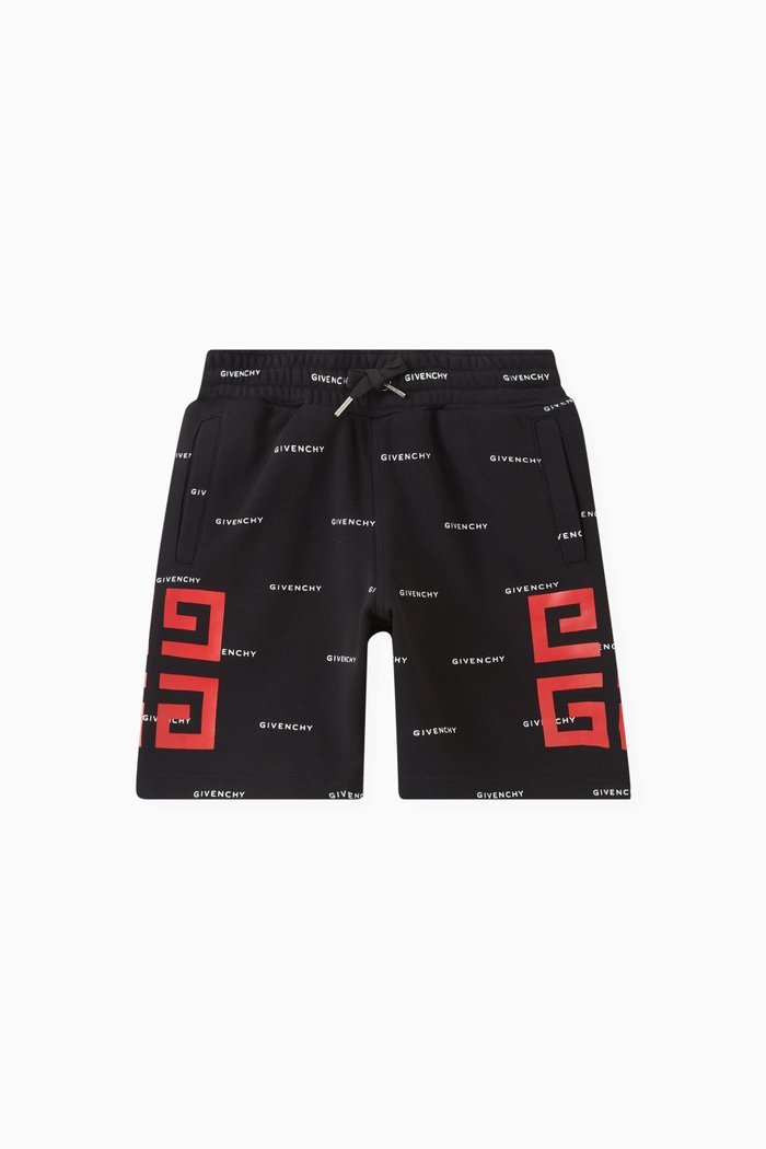 

4G Logo-print Shorts in Cotton, Black