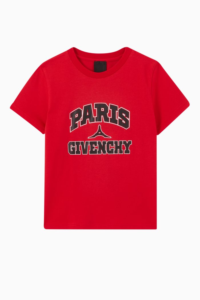 Logo T-shirt in Cotton, Red