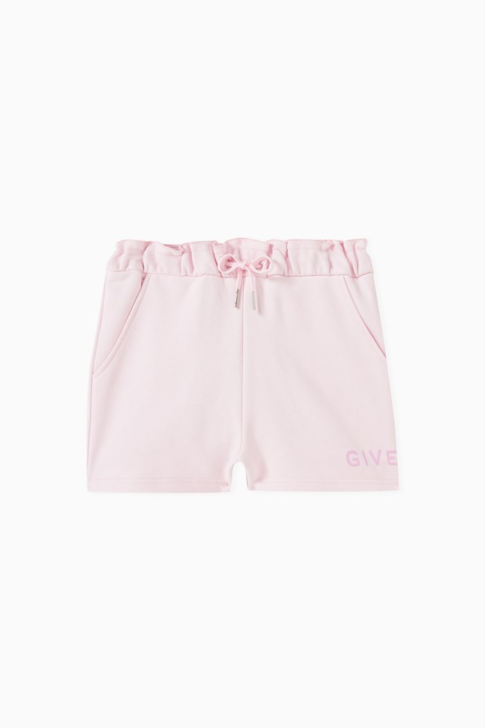 

Logo-print Shorts in Cotton Blend, Pink
