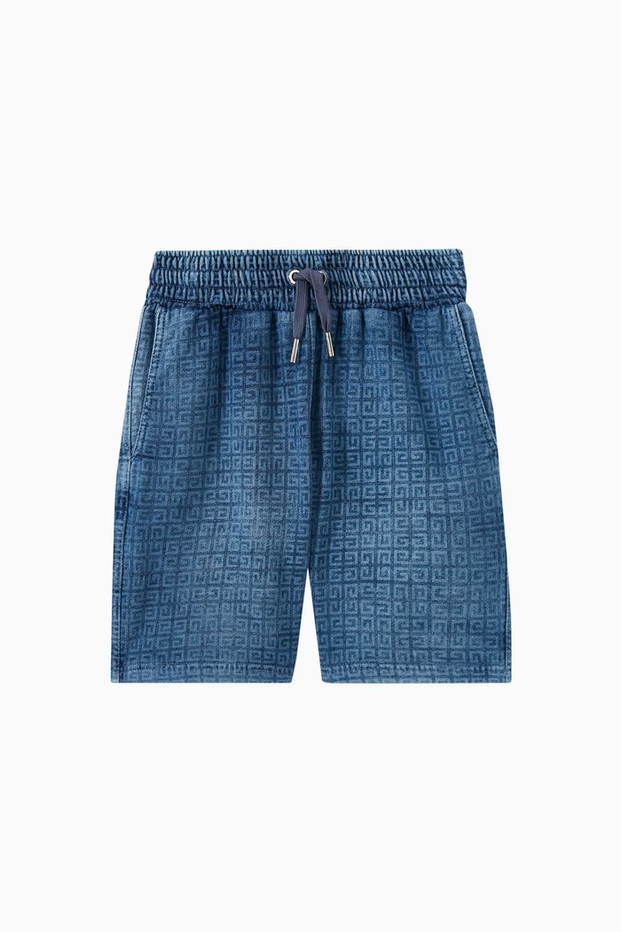 

Bermuda Monogram Shorts in Denim, Blue