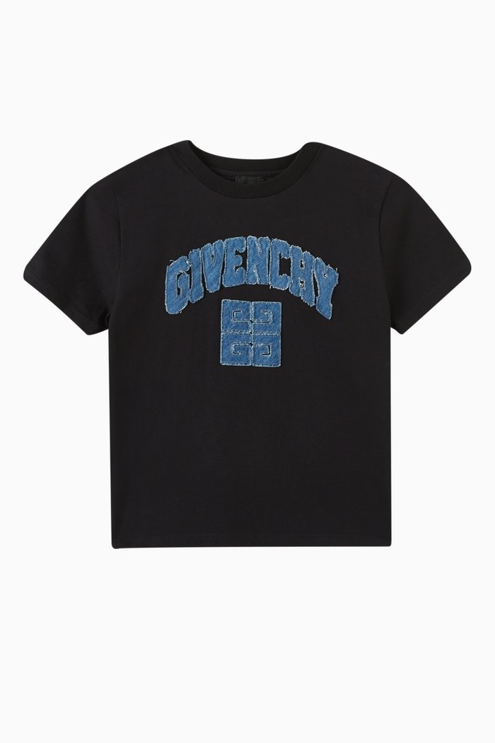 

Logo-appliqué T-shirt in Organic Cotton, Black