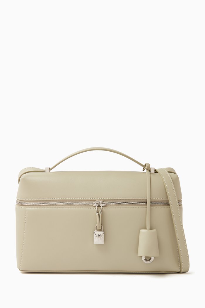 

Extra L27 Saddle Bag in Calfskin Leather, Grey