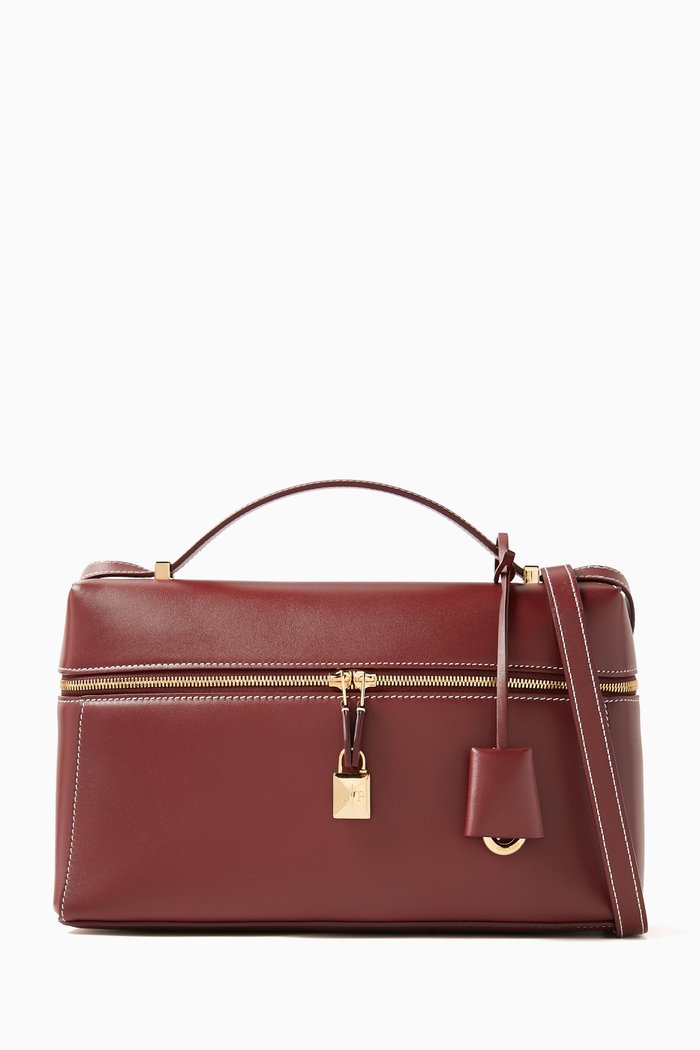 

Extra L27 Saddle Bag in Calfskin Leather, Burgundy