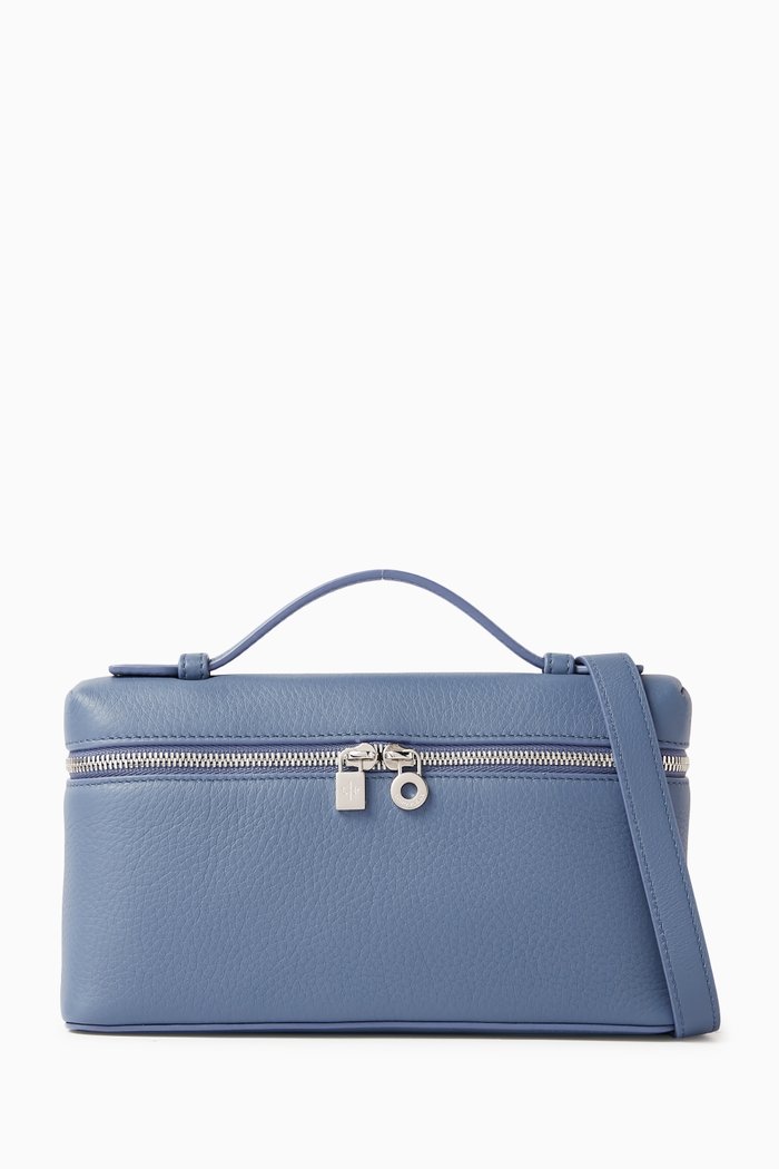 

Extra Pocket L19 Pouch in Calfskin Leather, Blue
