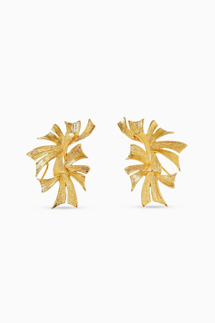

Gaia Lava Ear Cuffs in 24kt Gold-plated Brass