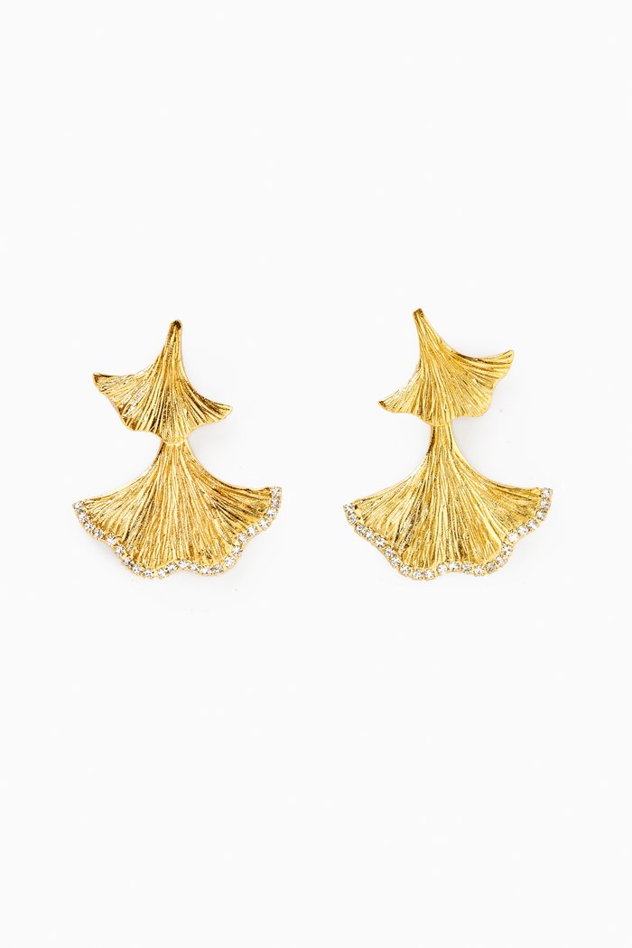 

Enchanted Flora Earrings in 24kt Gold-plated Brass