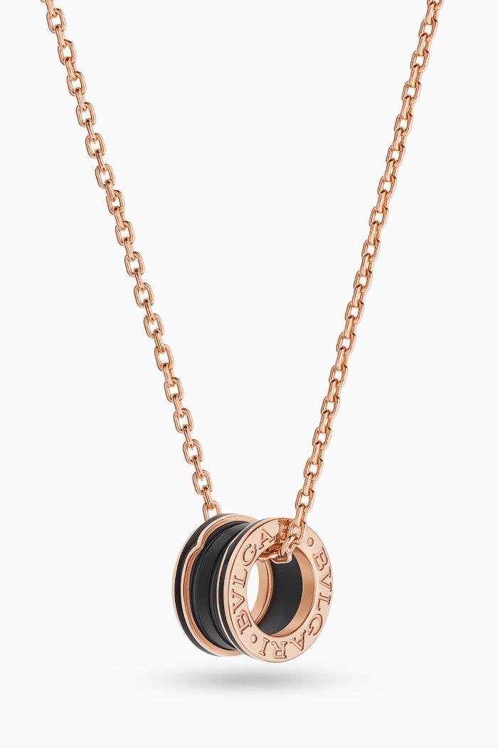 

B.zero1 Pendant Necklace in 18kt Rose Gold & Ceramic
