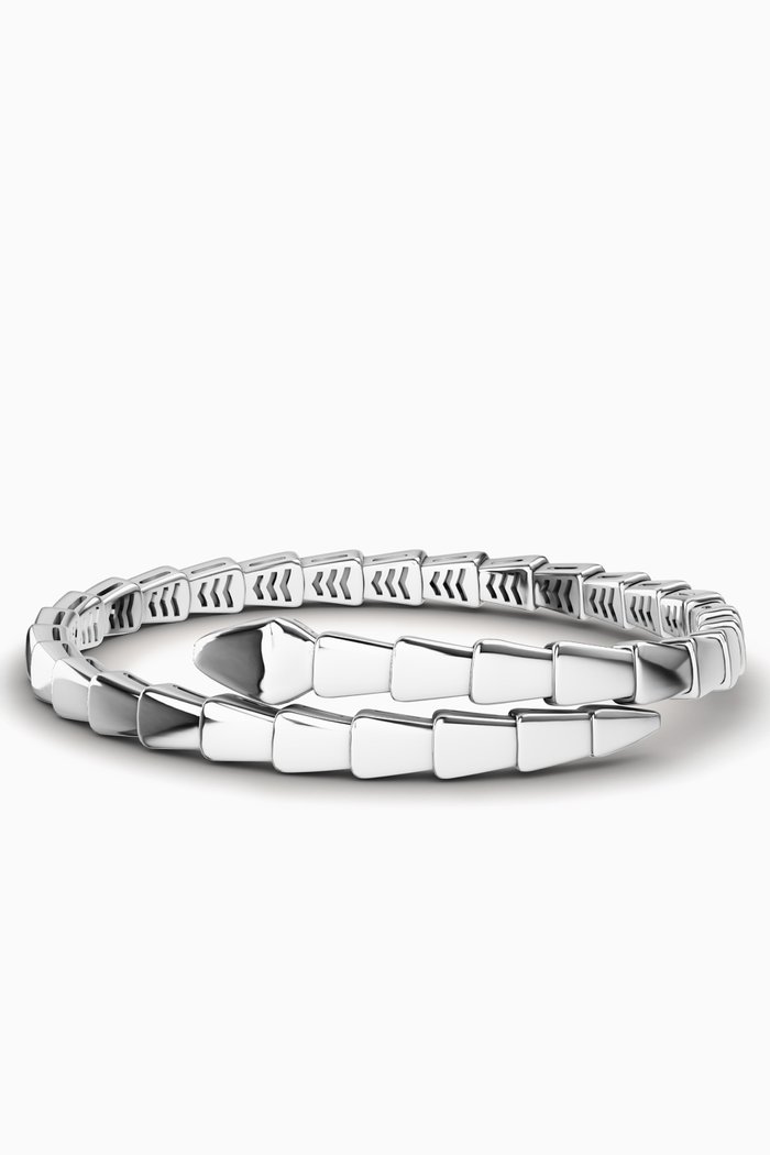 

Serpenti Viper Bracelet in 18kt White Gold, Silver