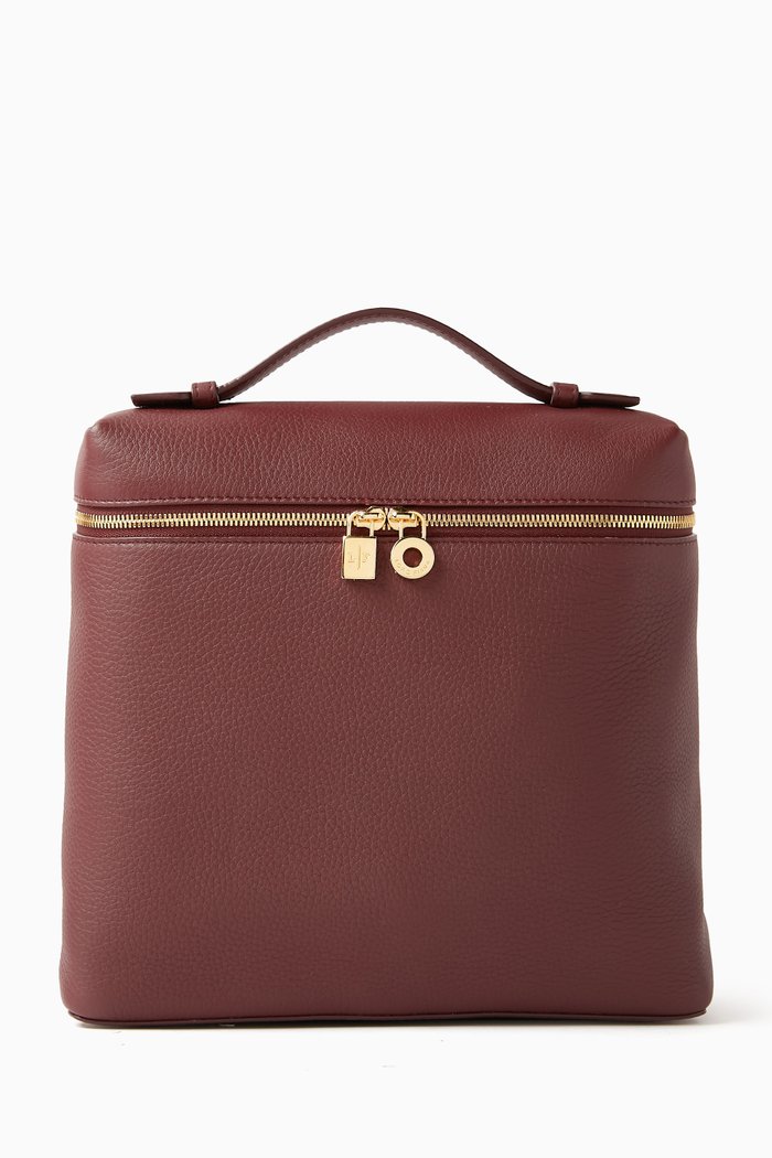 

Extra Pocket L23.5 Backpack in Calfskin Leather, Burgundy