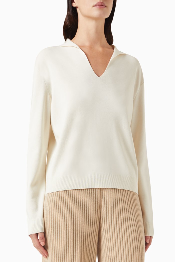 

Sorbonne Polo Shirt in Silk-blend, Neutral