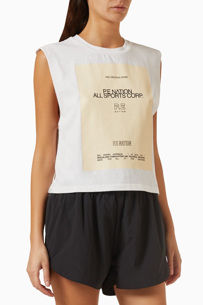 

Full Out Tank Top in Organic Cotton-blend, White