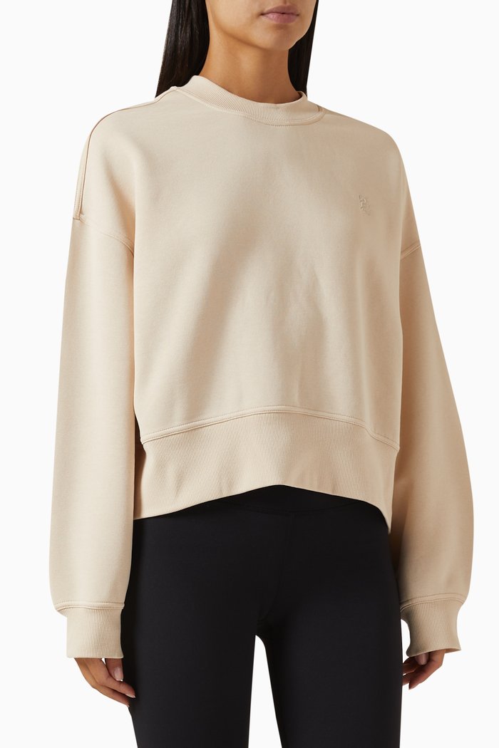 

Recalibrate Sweatshirt in Cotton-fleece, White