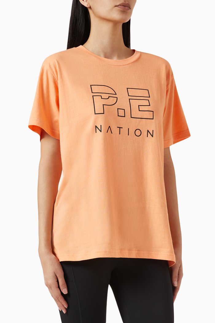 

Heads Up T-shirt in Organic Cotton Jersey, Orange