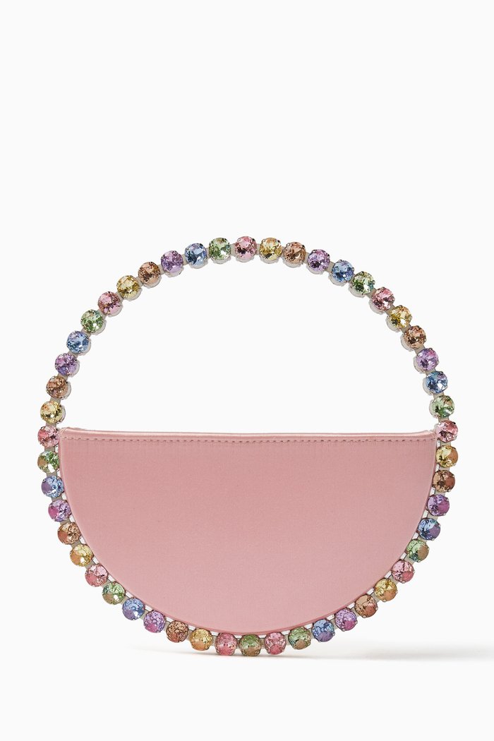 Small Eternity Clutch in Satin, Pink