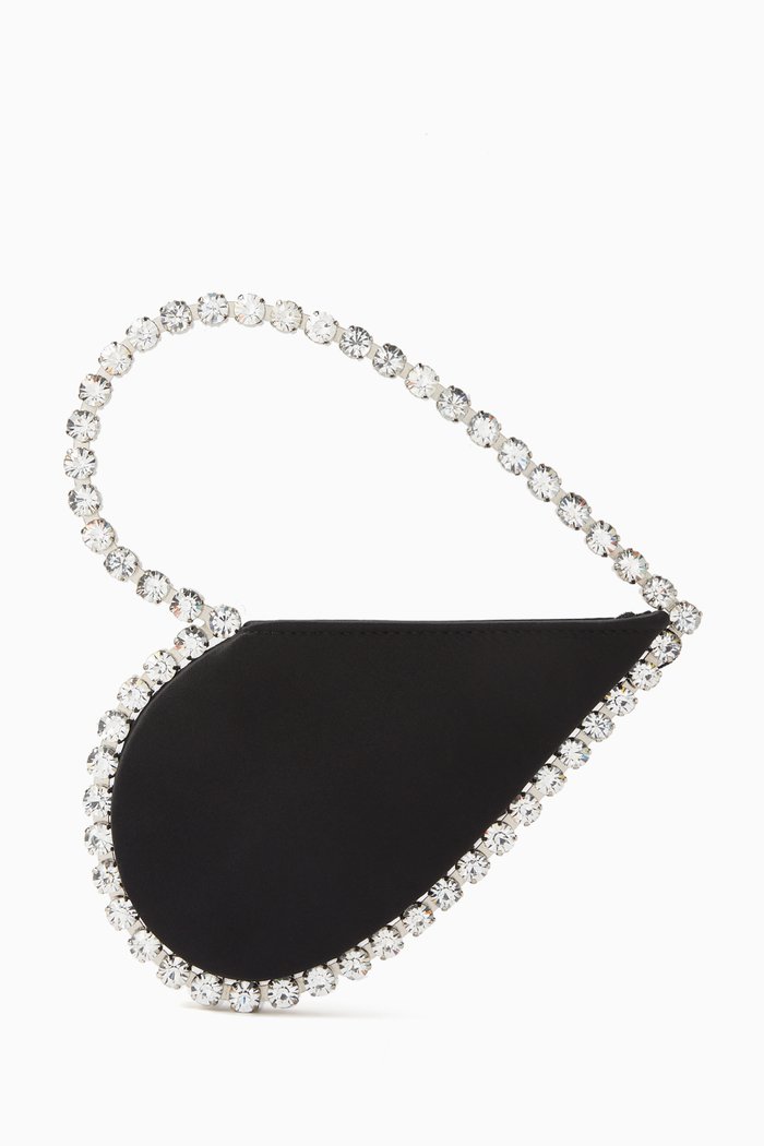 

Small Love Clutch in Satin, Black