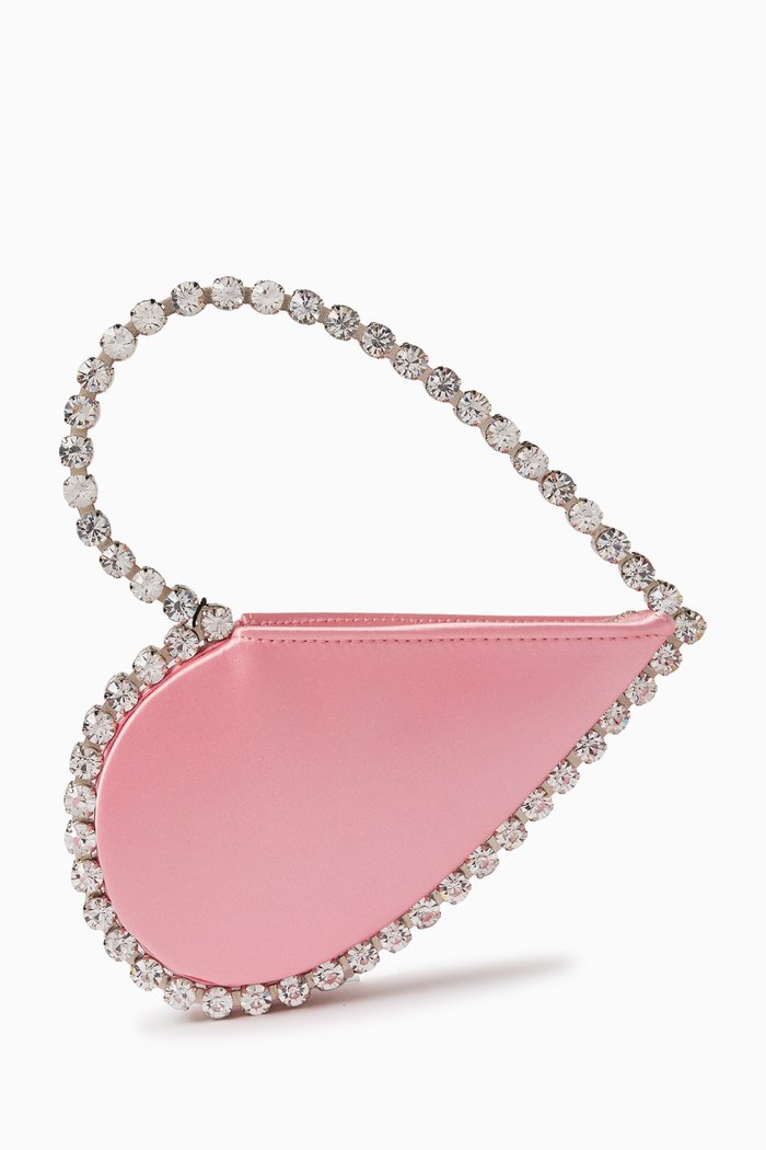 

Small Love Clutch in Satin, Pink