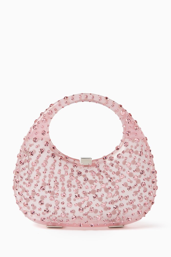 

Meleni Crystal-embellished Bag in Resin, Pink