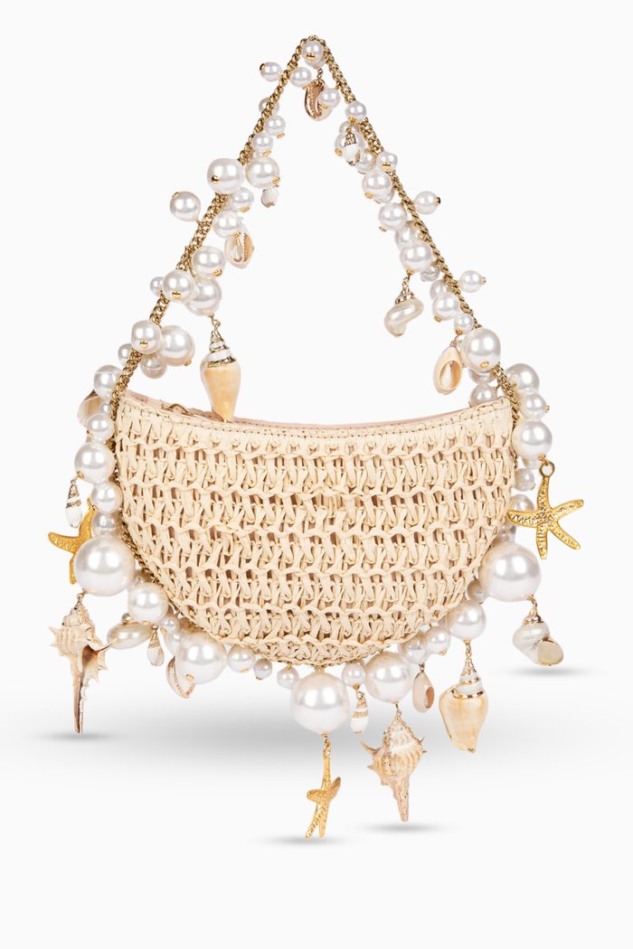 

Shell Bag in Raffia, Neutral