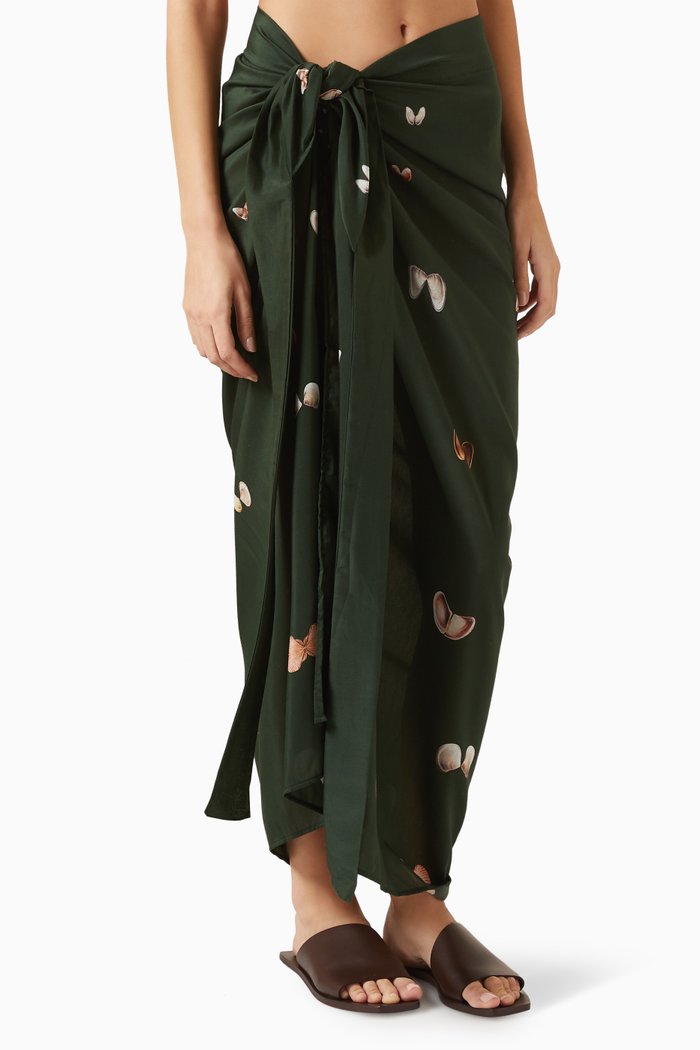 

Lavanda Caracola Pareo in Cotton-silk, Multicolour