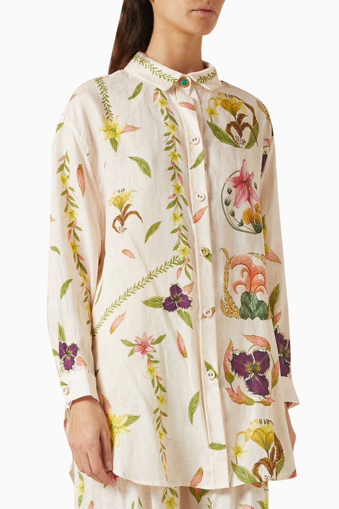 

Cecilia Marina Shirt in Linen, Multicolour
