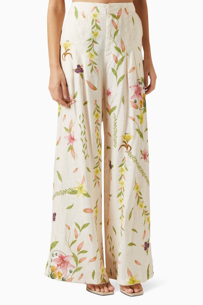 

Pinon Marina Pants in Linen, Multicolour