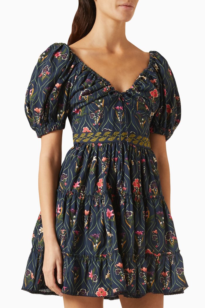 

Manzanilla Pacifico Mini Dress in Cotton-poplin, Multicolour