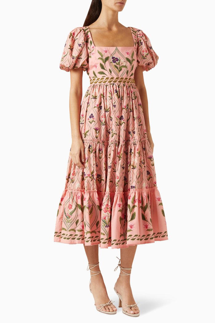 

Alga Pacifico Midi Dress in Cotton-poplin, Multicolour