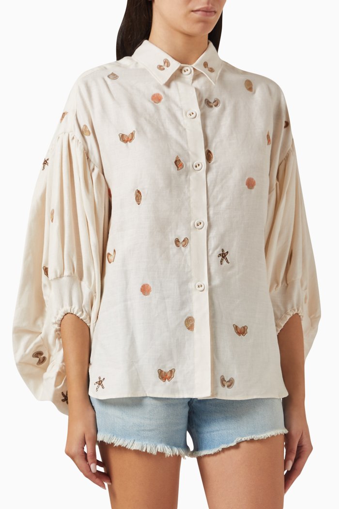 

Agar Caracola Shirt in Linen, Multicolour