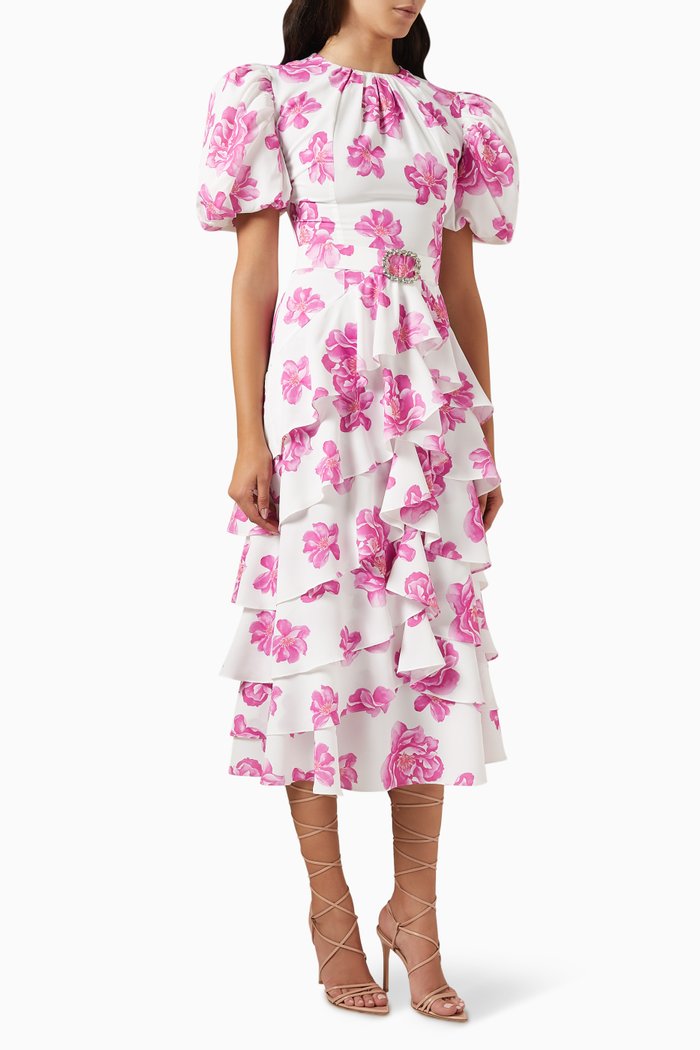 

Angela Midi Dress in Viscose, Pink