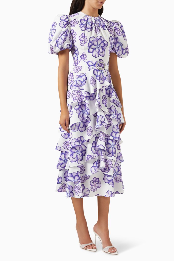 

Angela Midi Dress in Viscose, Purple