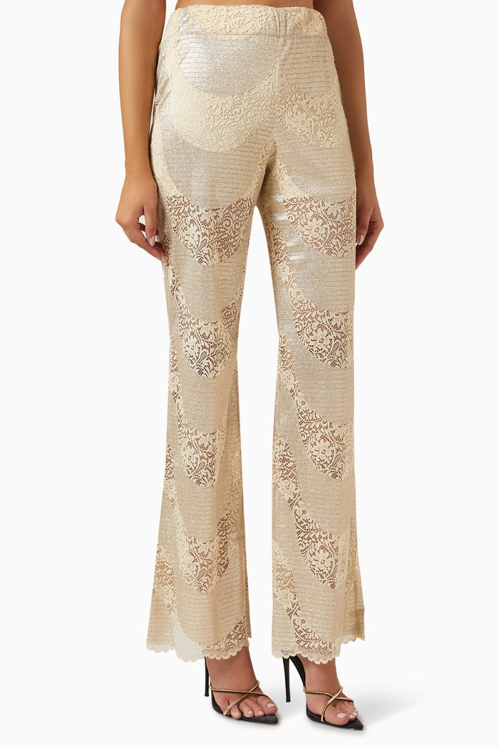 

Amelia Pants in Lace, Gold