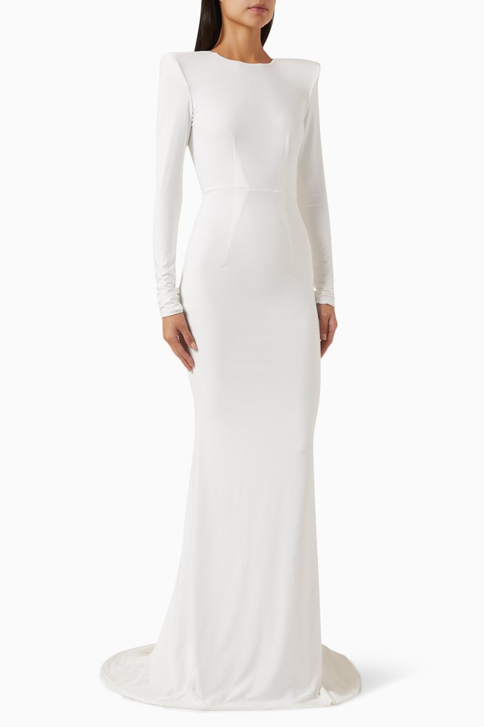 

Forte Gown in Stretch Jersey, White