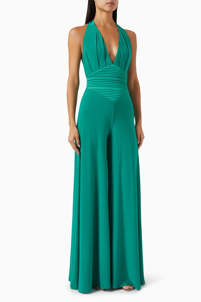 

Day for Night Jumpsuit in Stretch Jersey, Green