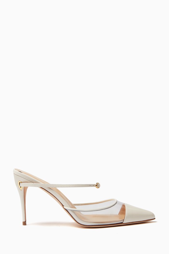 

Guiseppe 85 Mules in Patent Leather & PVC, White