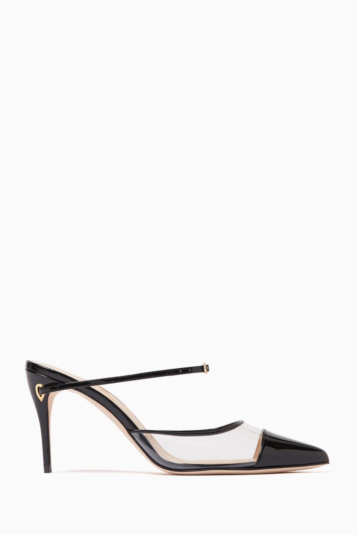 

Giuseppe 85 Mules in Patent Leather & PVC, Black