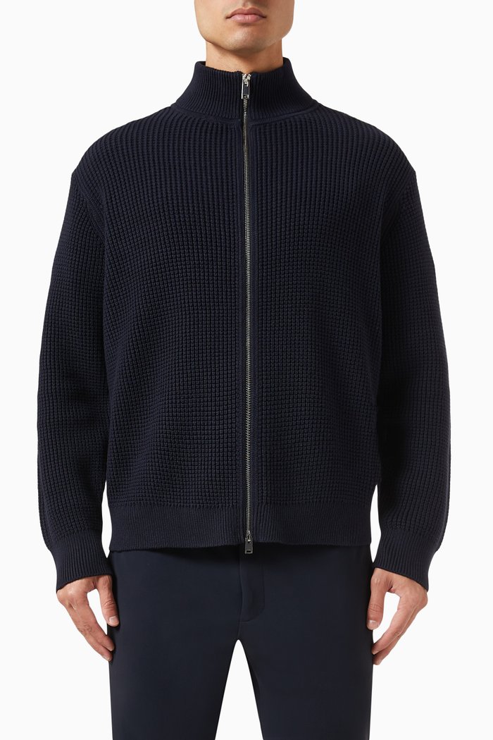 

Cashton Jacket in Cotton-cashmere Knit, Grey