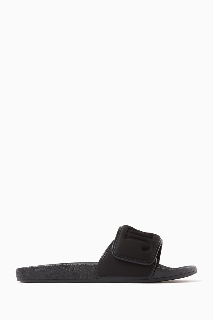 

Fitz Logo Slides in Lycra, Black