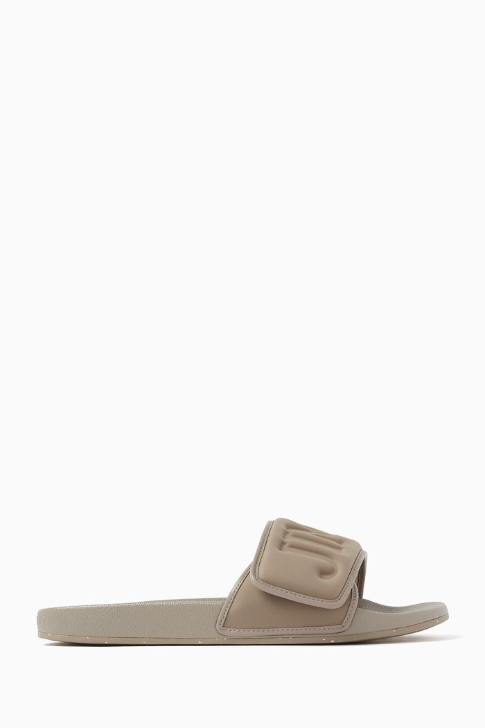 

Fitz Logo Slides in Lycra, Brown
