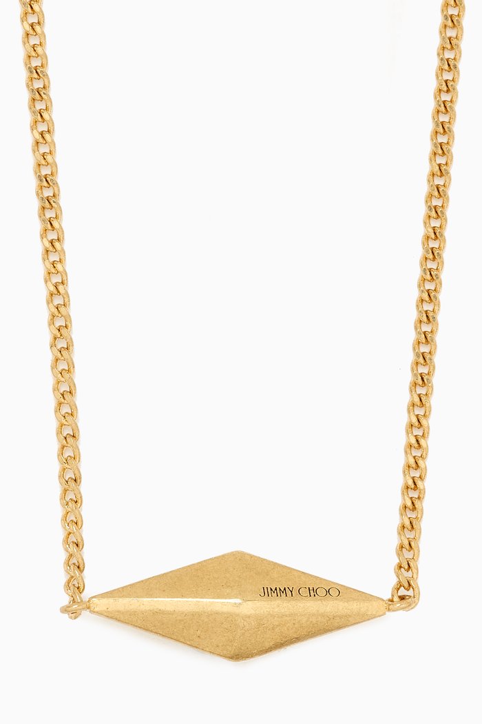 

Diamond Fine Chain Necklace in Gold-finish Brass, Metallic