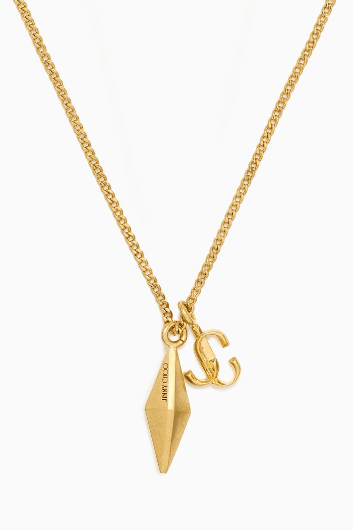 

Diamond JC Necklace in Gold-finish Brass, Metallic