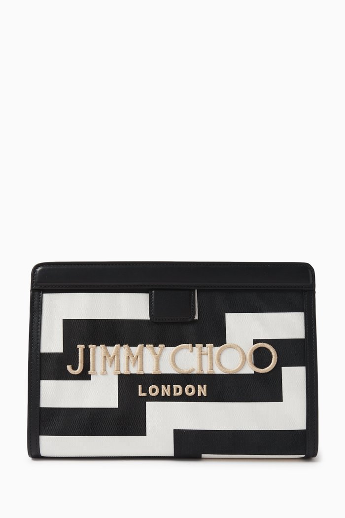 

Avenue Print Pouch in Canvas, Black