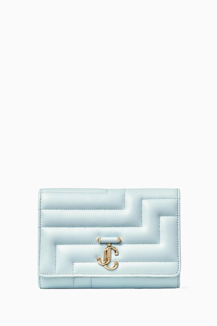 

Avenue Clutch Bag with JC Emblem in Nappa Leather, Blue