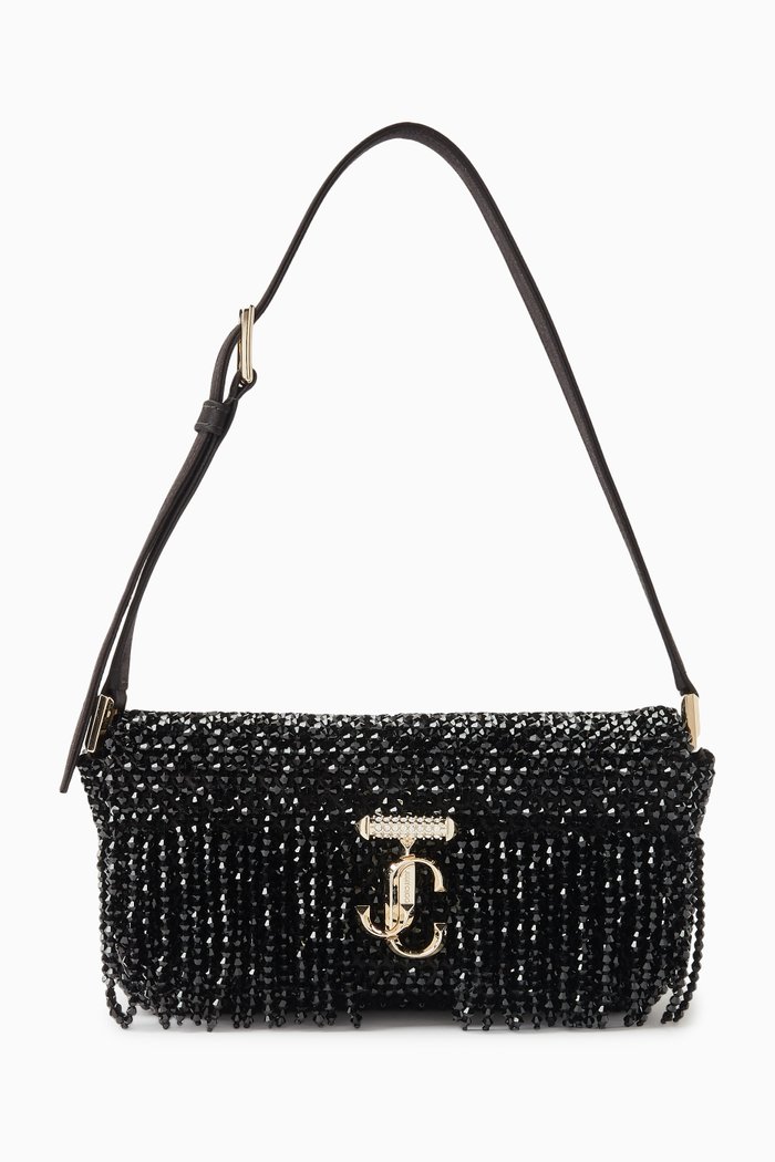 

Avenue Mini Shoulder Bag in Satin, Black