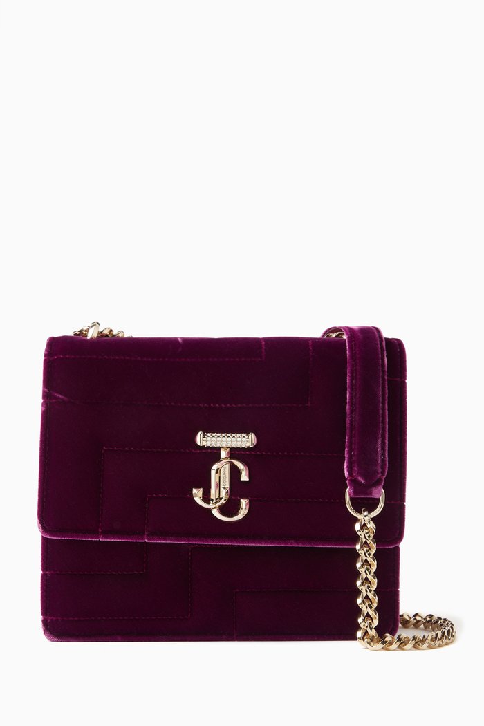 

Avenue Quad Bag with JC Emblem in Velvet, Purple