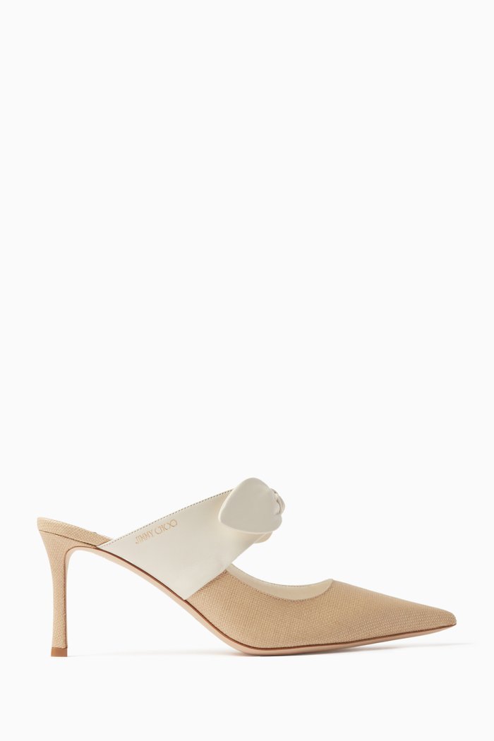 

Rali 75 Mules in Leather, White