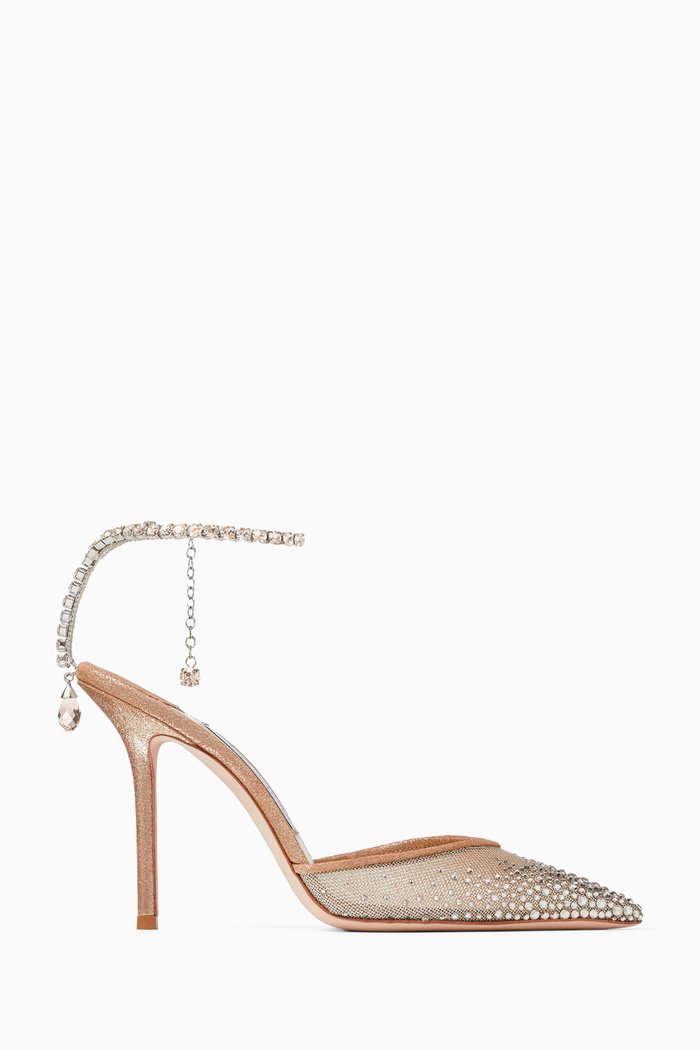 

Saeda 100 Pumps in Degradé Crystal Mesh, Metallic